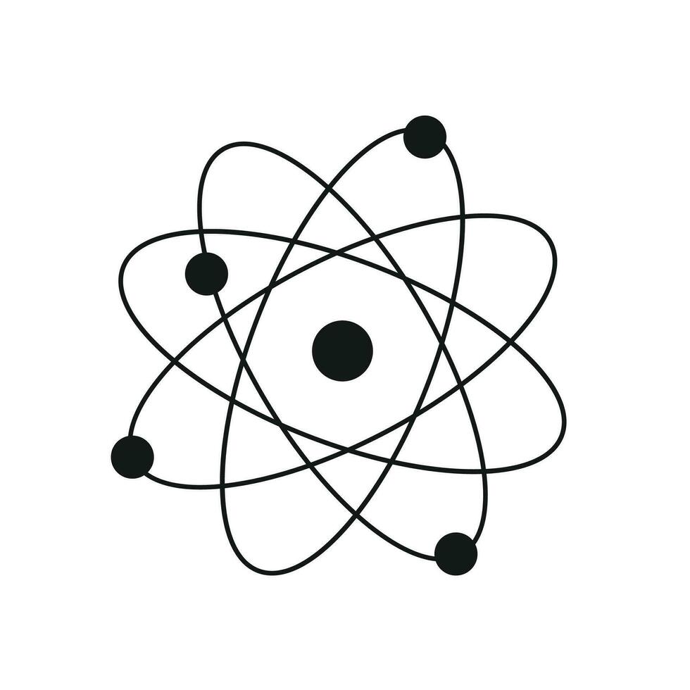 Vector atom or proton nucleus. vector isolated icon element. biology science background