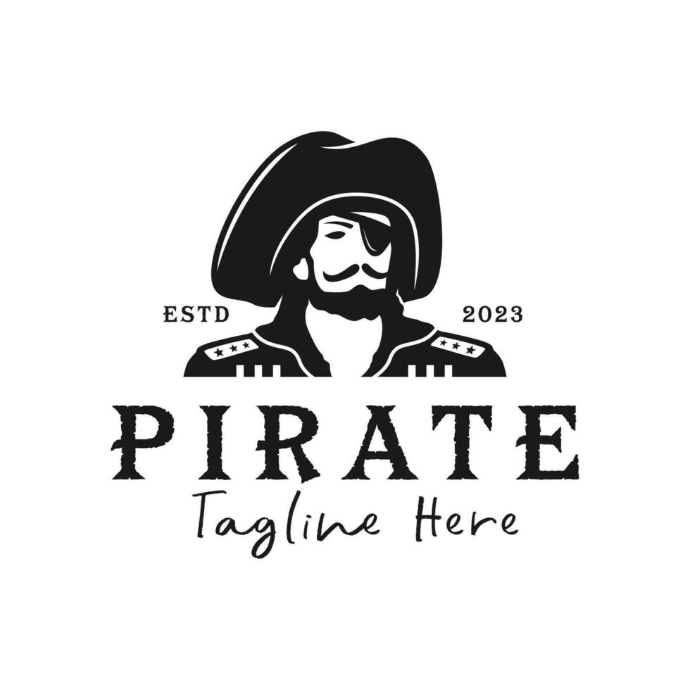 pirate captain vector logo