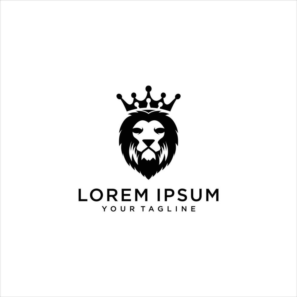 Lion head icon logo. Vector illustration