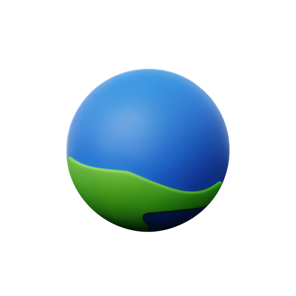 globe 3d rendering icon illustration png