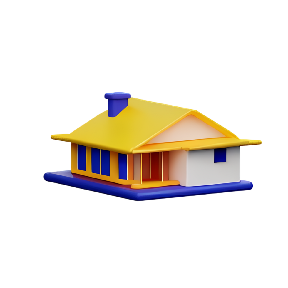 casa 3d ícone ilustração png
