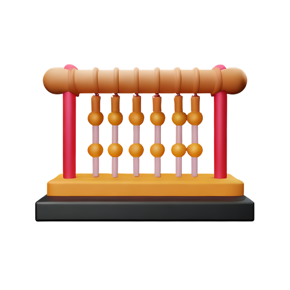 3d illustration of abacus school education icon png