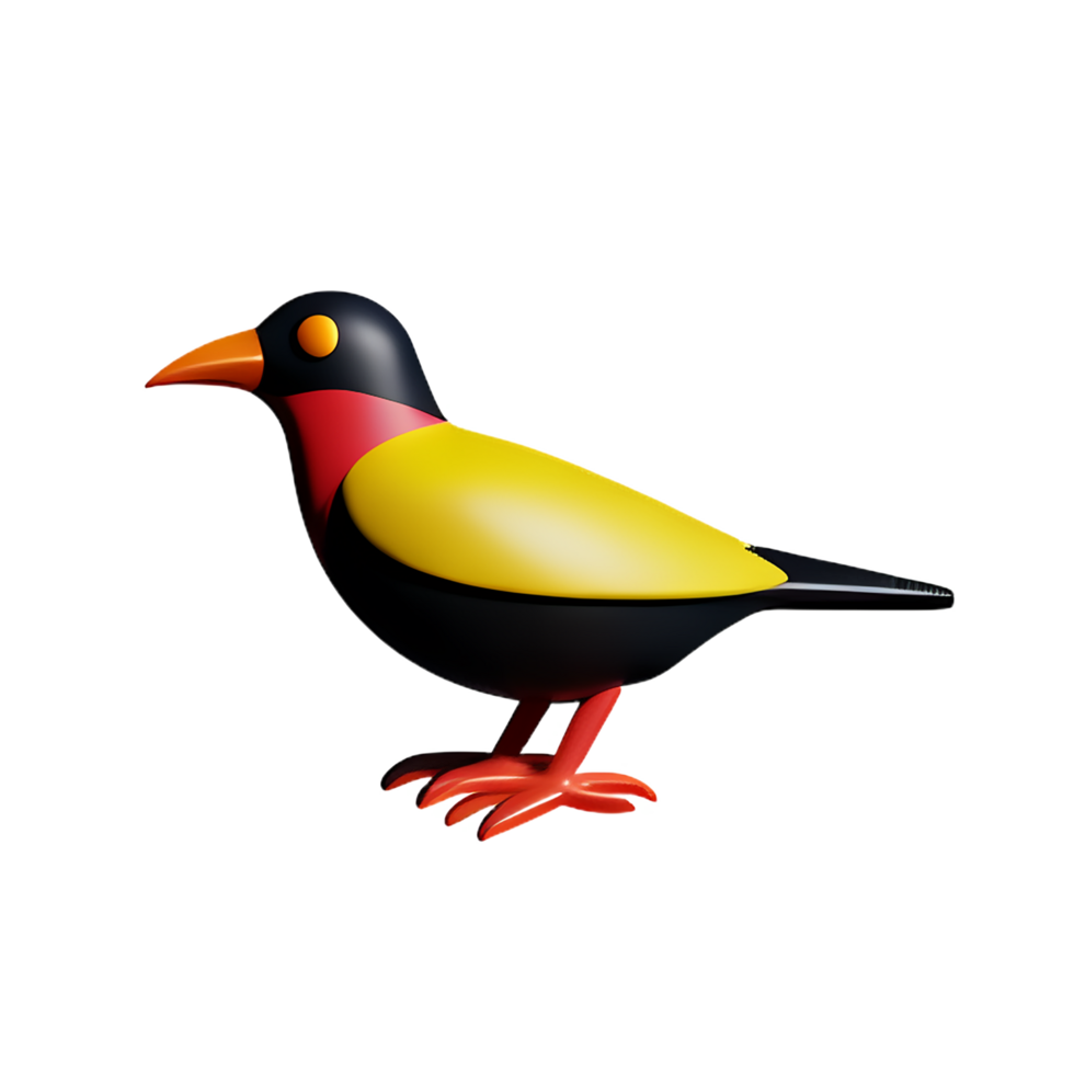 beautiful birds 3d icon illustration png