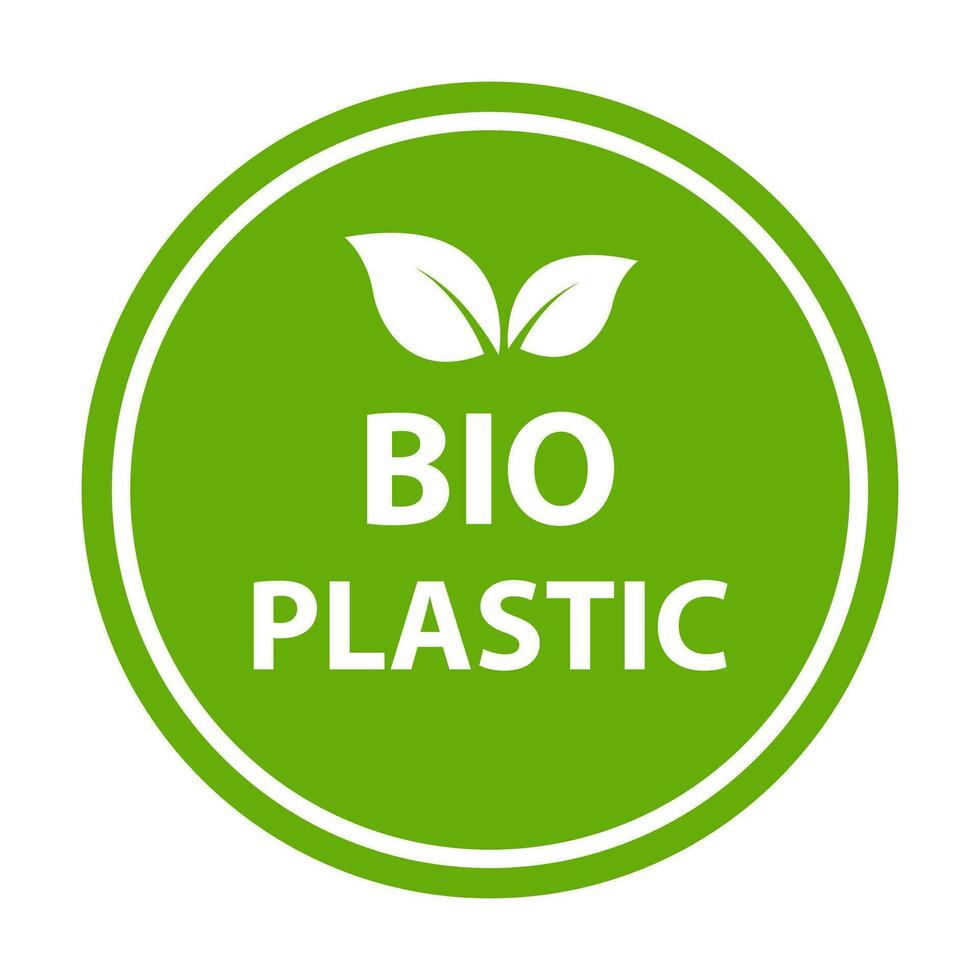 Biodegradable plastic icon vector plant eco friendly compostable material production for graphic design, logo, website, social media, mobile app, UI