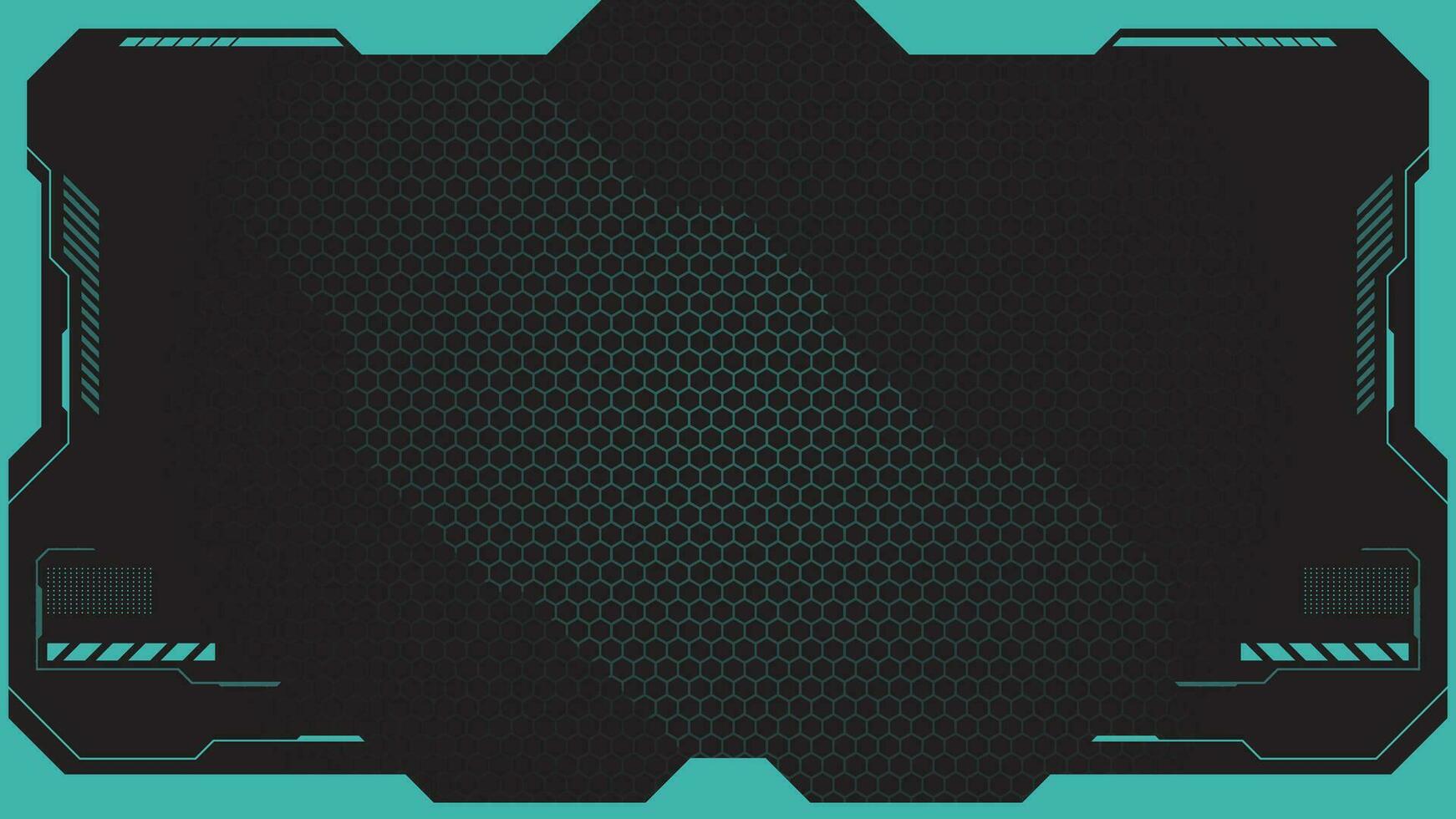 abstract futuristic hud ui background with hexagon pattern vector