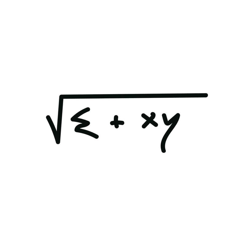 Vector scientific formulas on white background