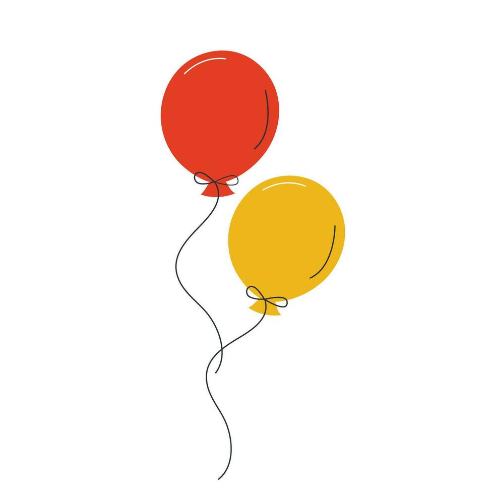 Vector colorful festive balloons design vectors