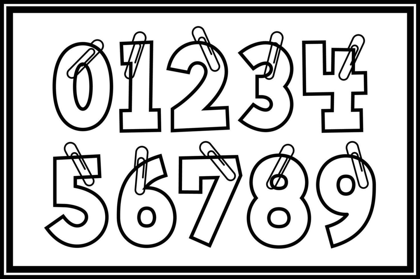 Versatile Collection of Paper Notes Numbers for Various Uses vector
