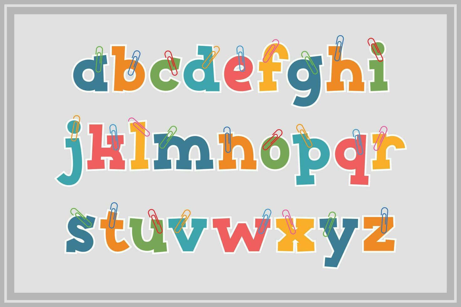Versatile Collection of Paper Notes Alphabet Letters for Various Uses vector