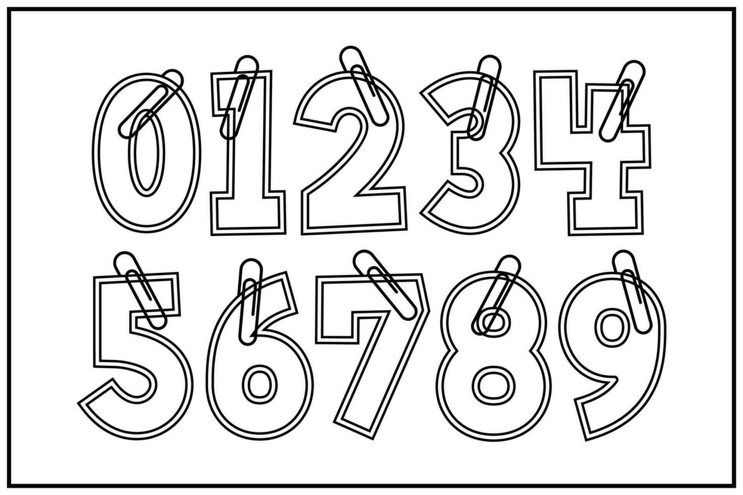 Versatile Collection of Paper Notes Numbers for Various Uses vector