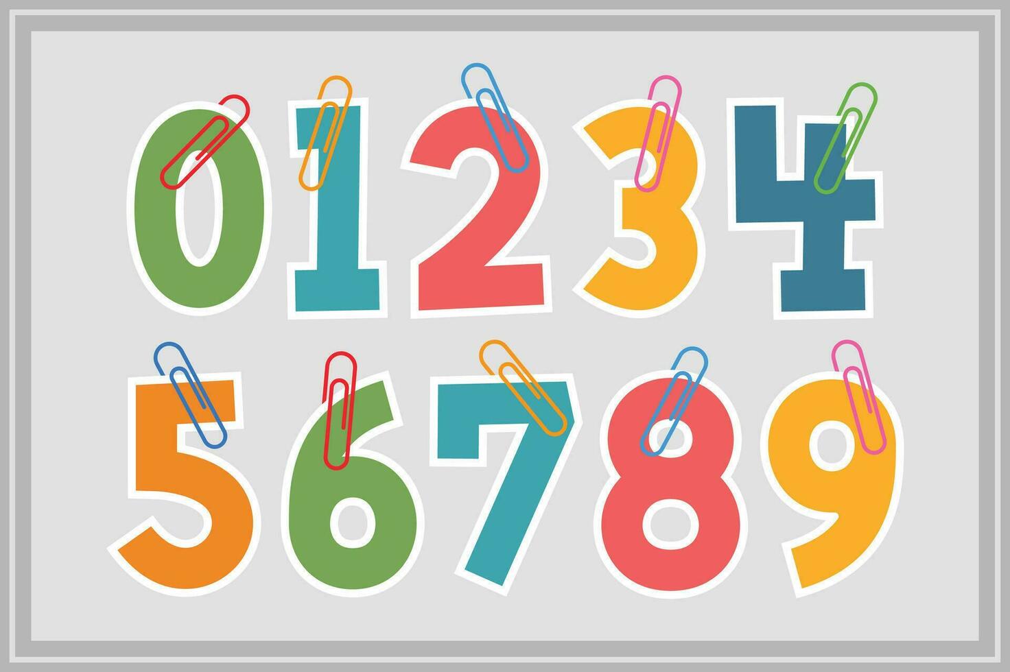 Versatile Collection of Paper Notes Numbers for Various Uses vector