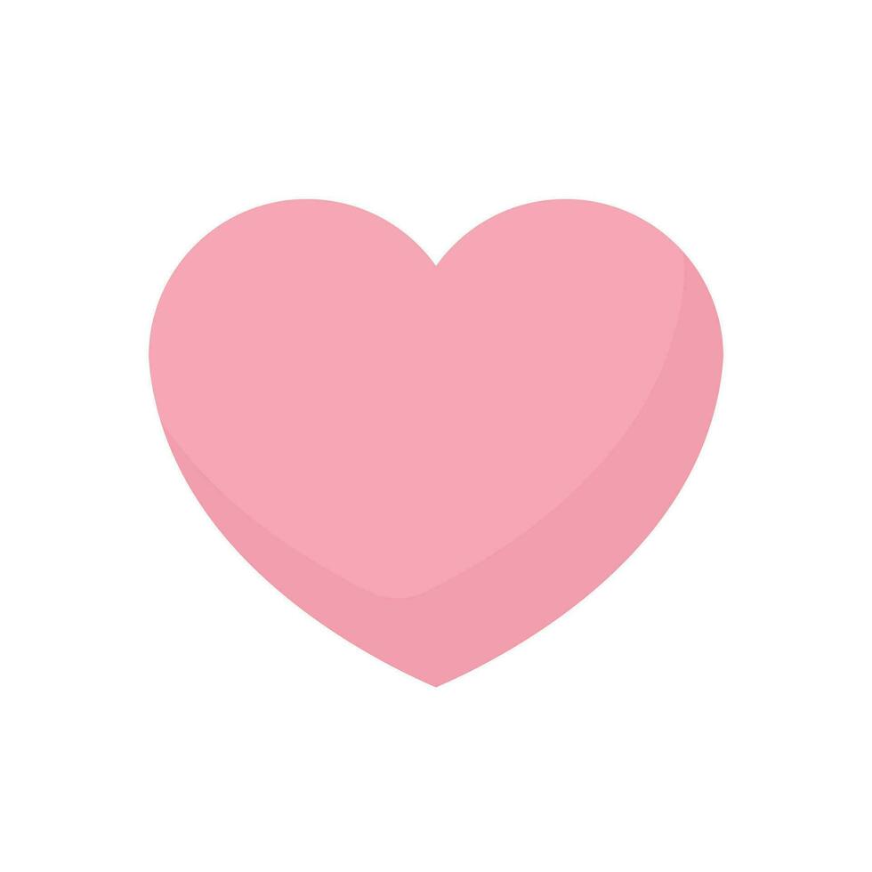 Vector red heart vector valentine's day symbol or social media emoticon concept