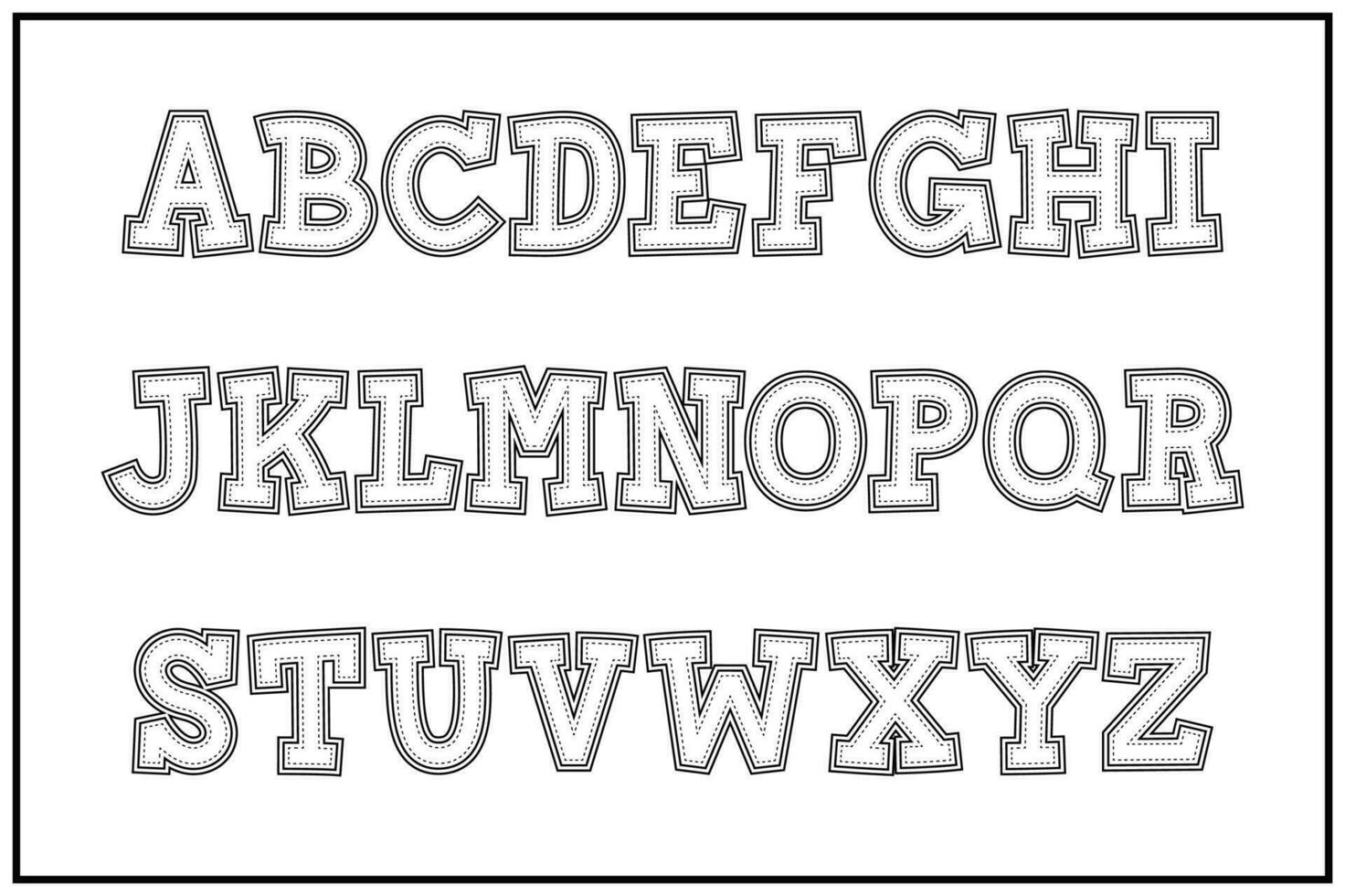 Versatile Collection of Super Stitch Alphabet Letters for Various Uses vector