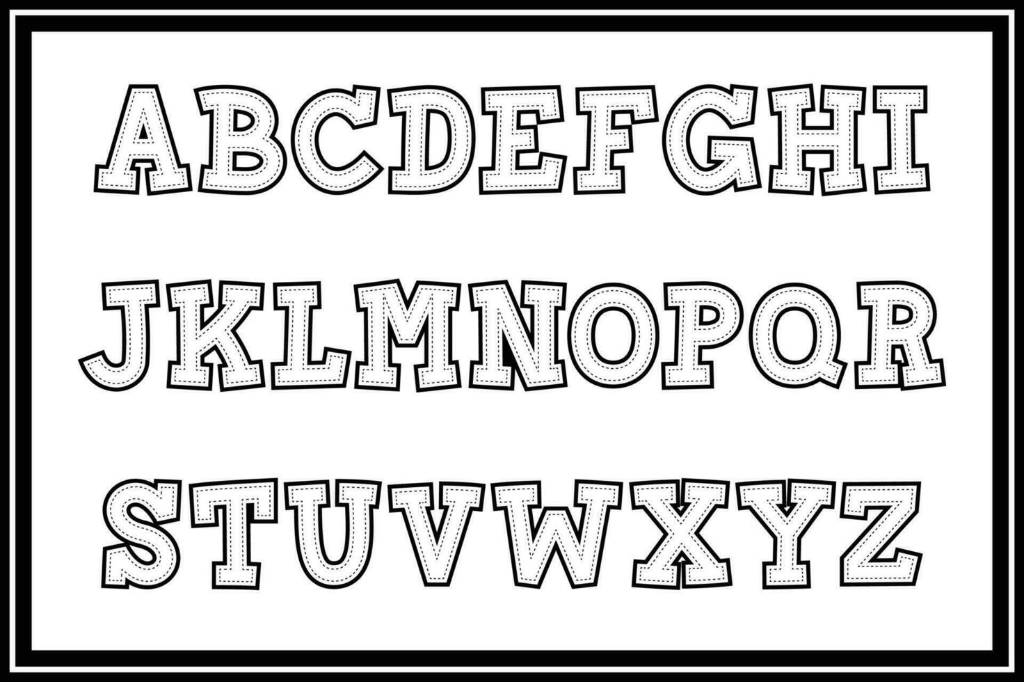 Versatile Collection of Super Stitch Alphabet Letters for Various Uses vector