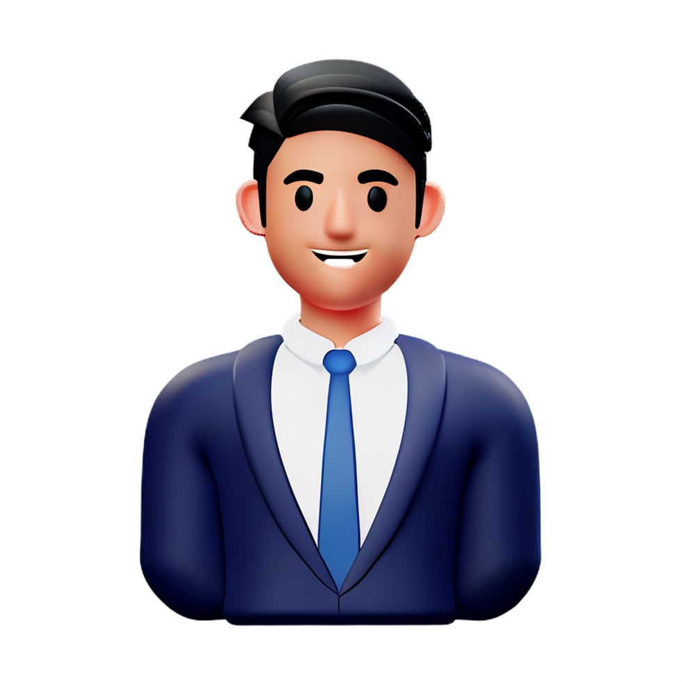 avocat homme 3d profession avatars des illustrations png