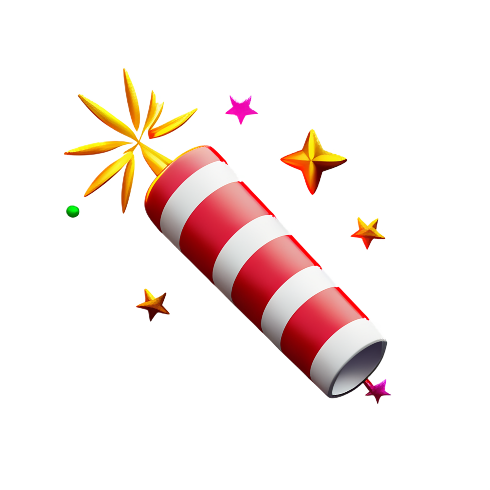 feux d'artifice 3d icône illustration png