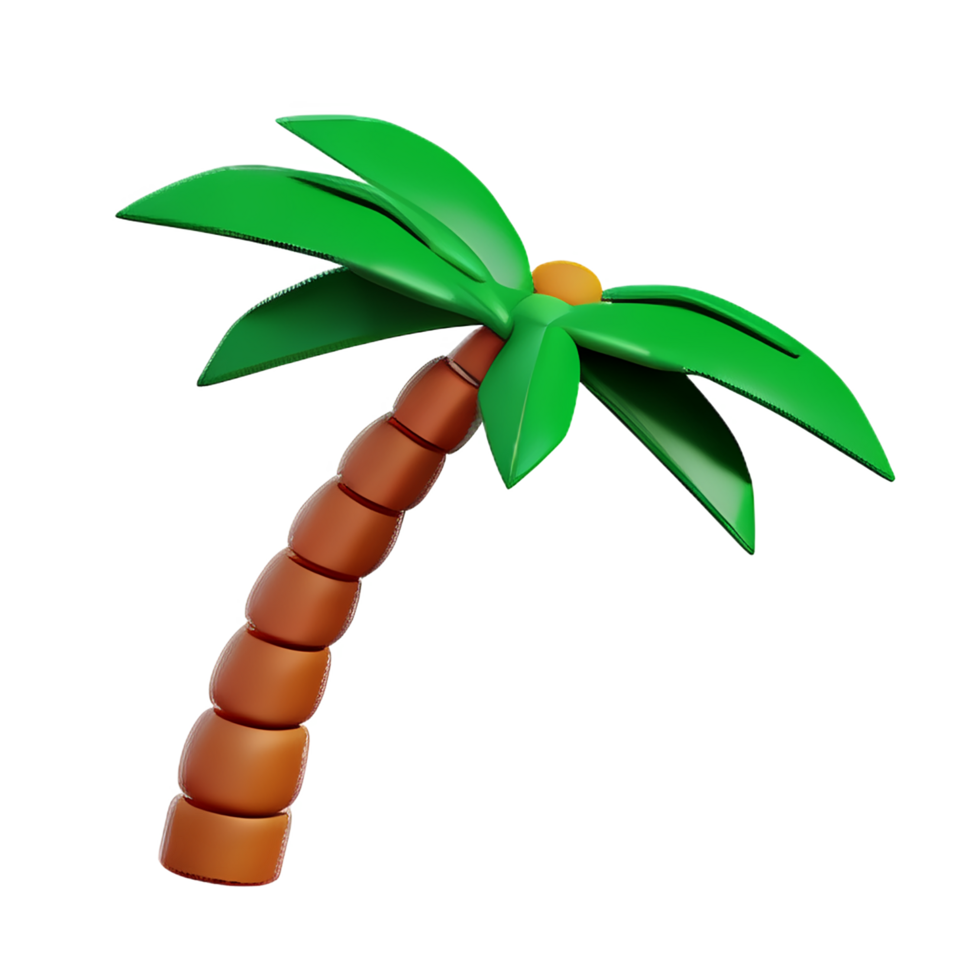 Palm tree 3d rendering icon illustration png