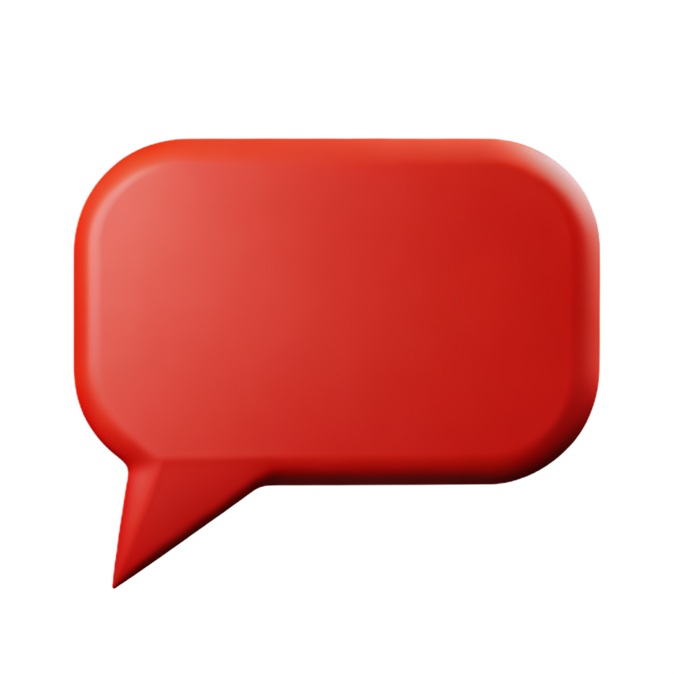 speech bubble 3d icon illustration png