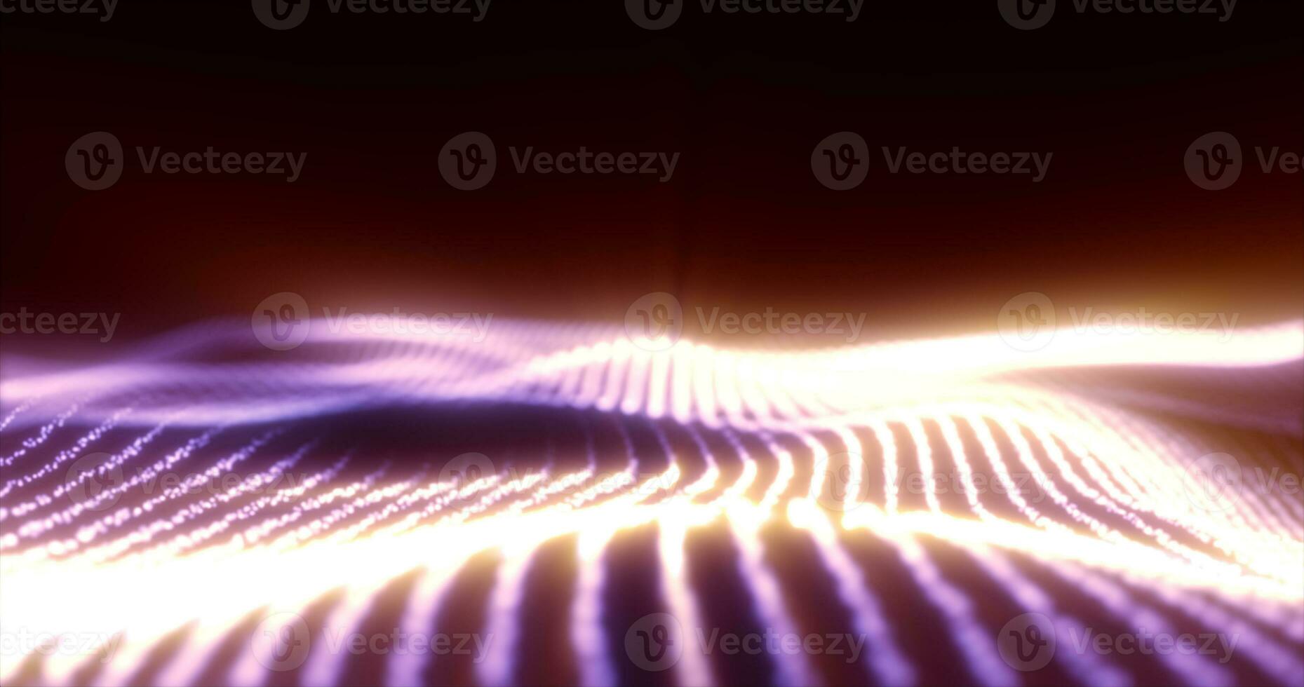 Abstract purple waves from glowing particles and lines futuristic hi-tech background photo