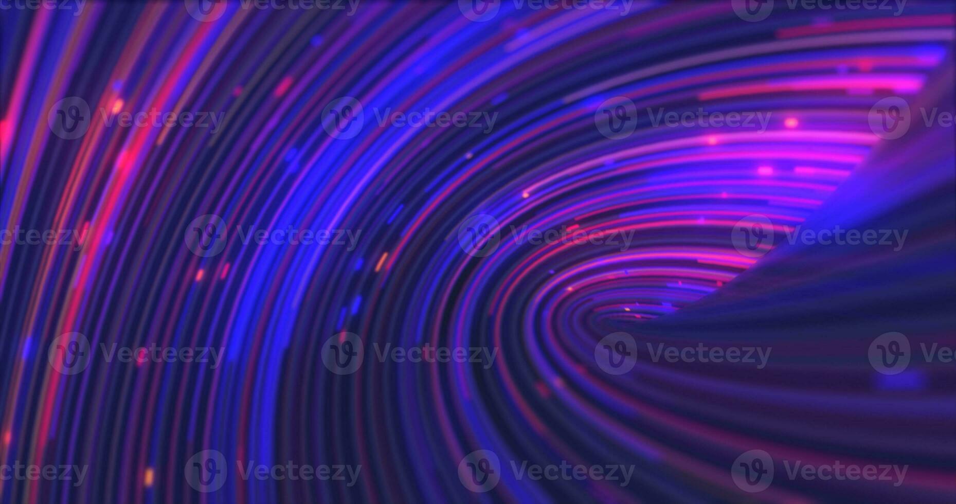 Abstract energy purple swirling curved lines of glowing magical streaks and energy particles background photo