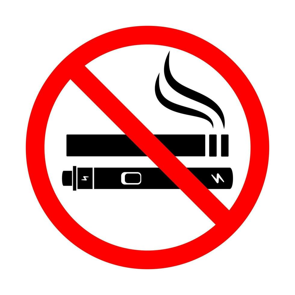 No smoking no vaping sign. vector