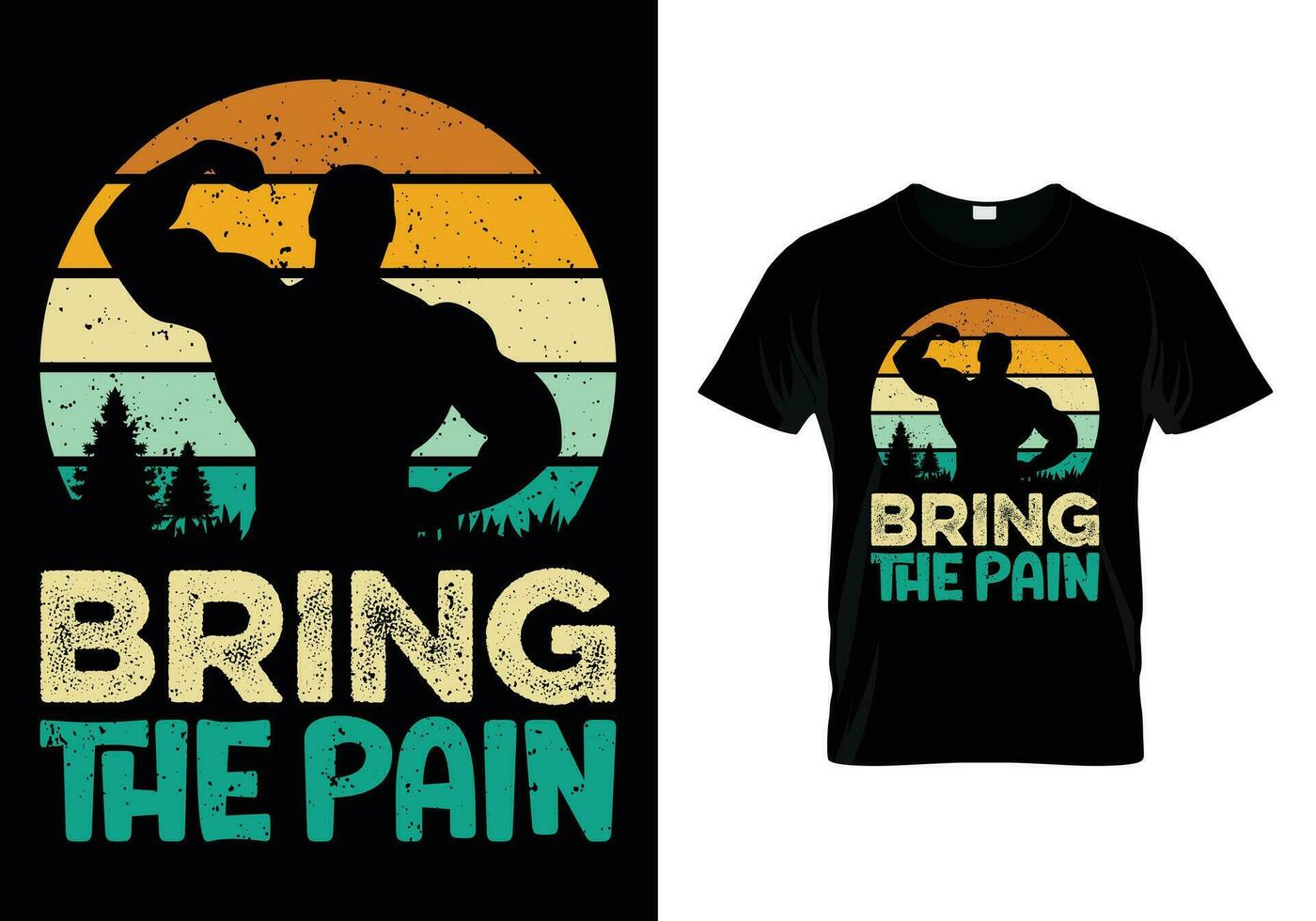 Bring The Pain Vintage Design vector