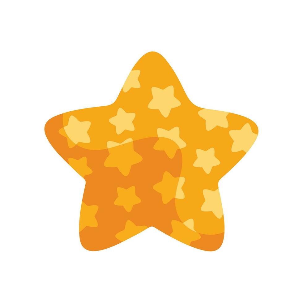 Vector flat style yellow star on white background