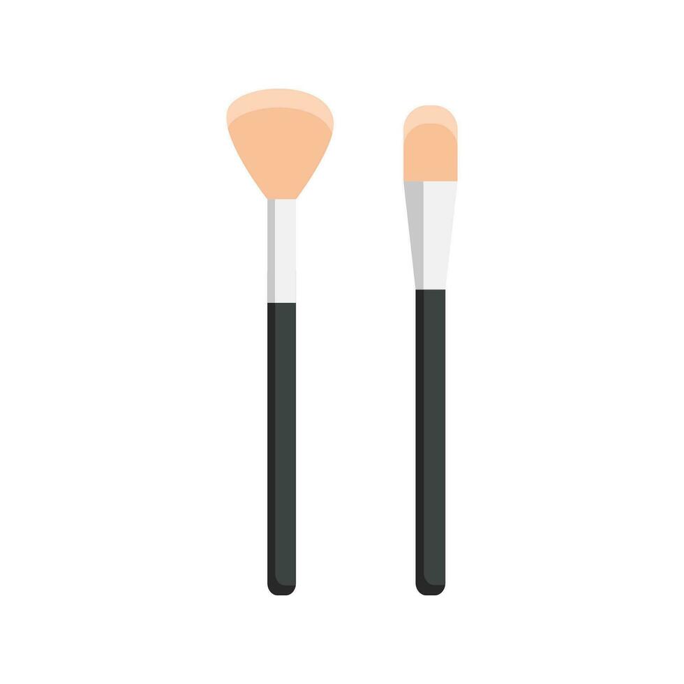 vector cepillos para productos cosméticos semi plano color vector objeto