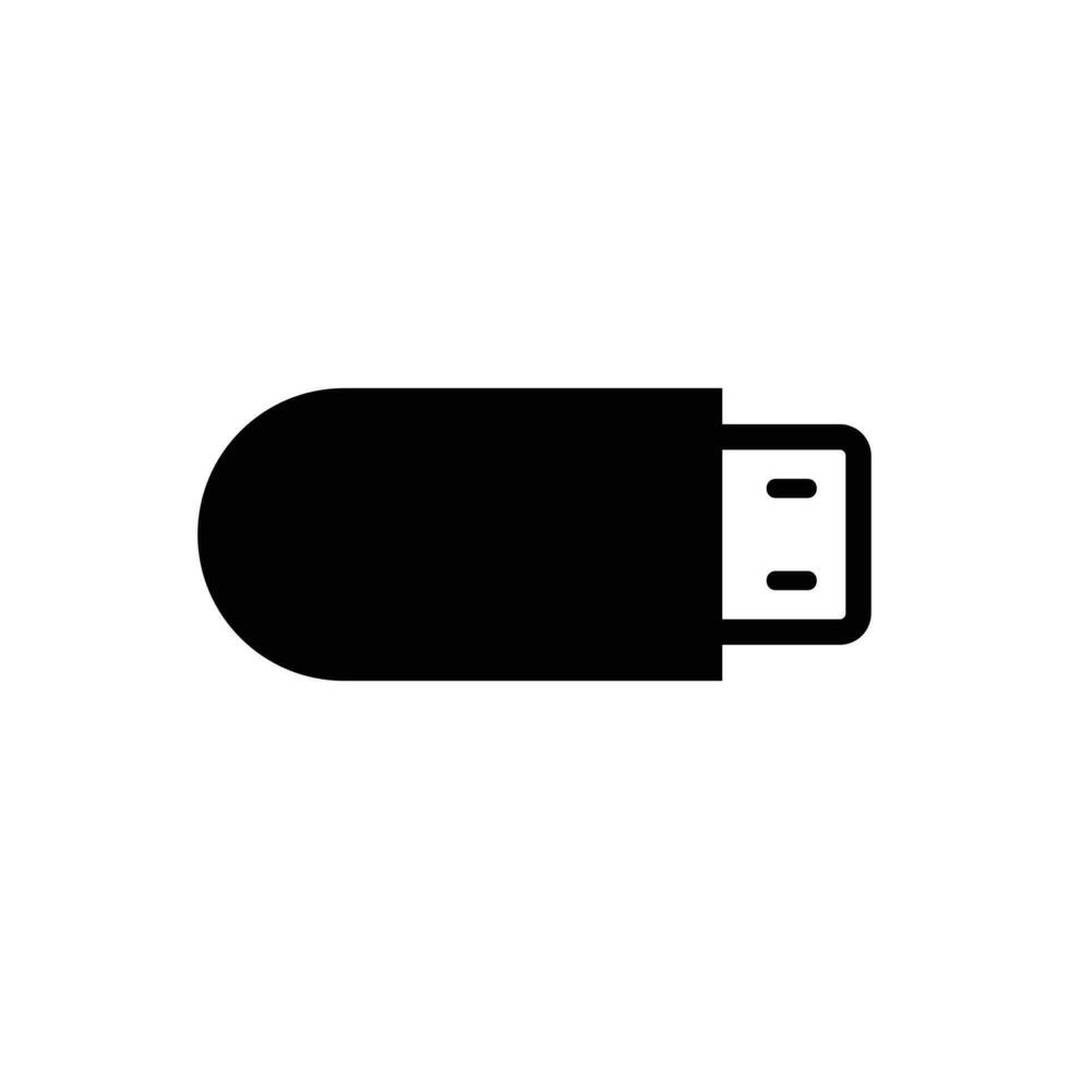 vector illustration of usb isolated on white background