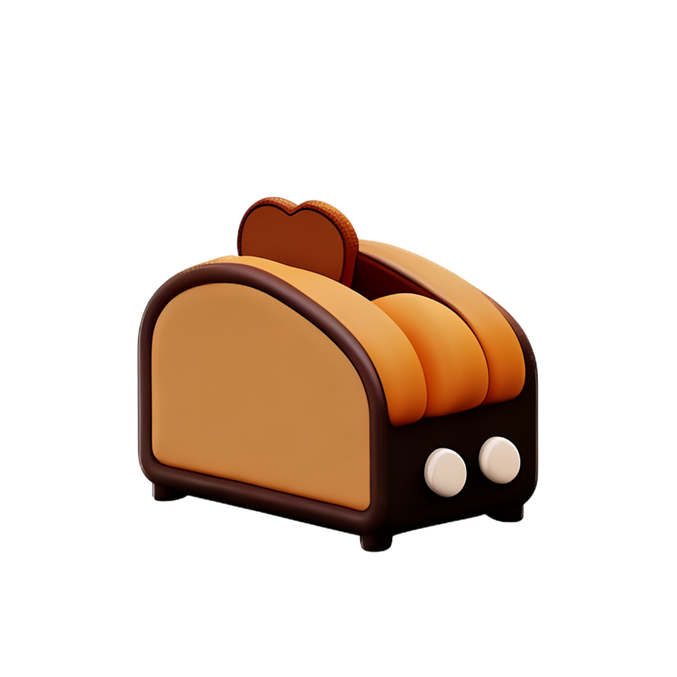 3d illustration bread toaster png