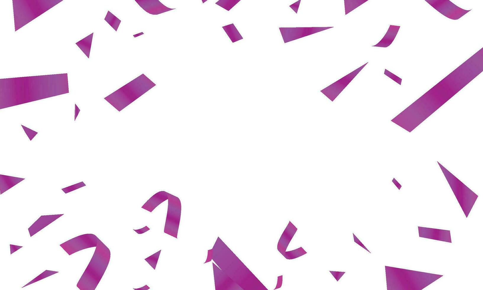 Vector celebration background template with purple confetti ribbons frame. luxury greeting rich card