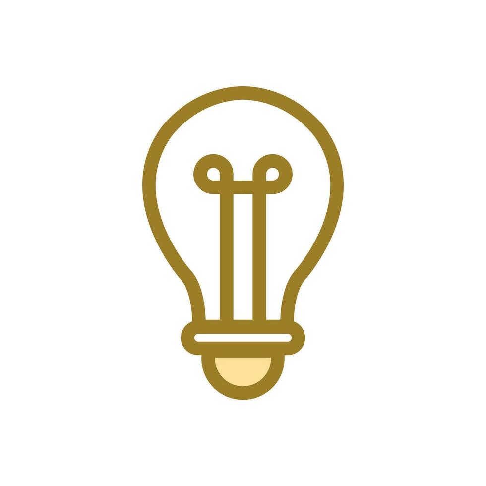 Vector light bulb symbol icon on white background