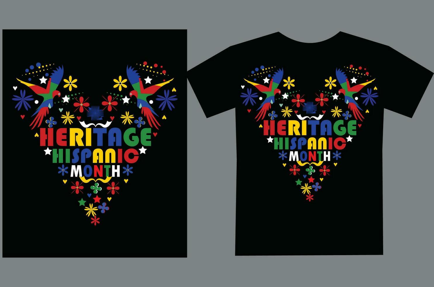 National Hispanic Heritage Month T-Shirt design vector file.