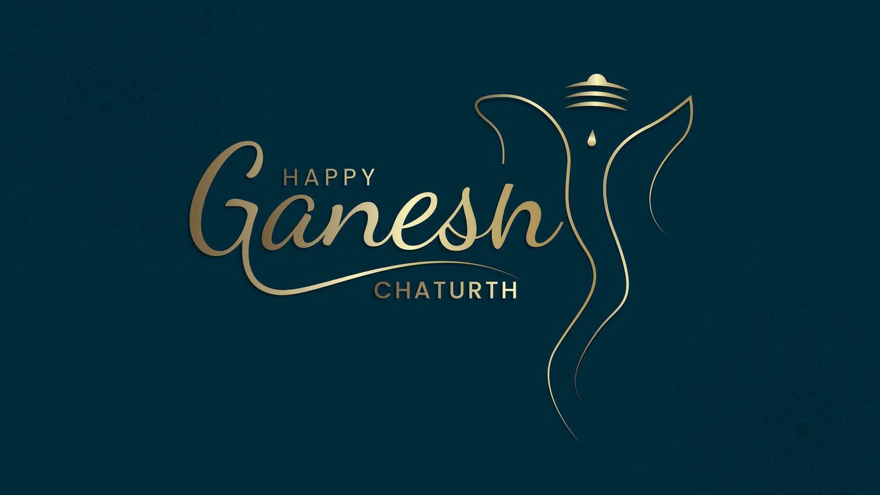 Lord Ganpati illustration for Ganesh Chaturthi festival Social Media Post vector