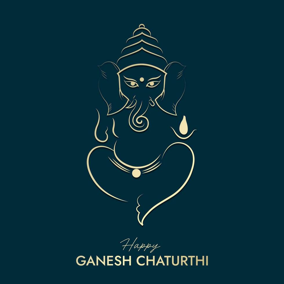 señor ganpati ilustración para ganesh chaturthi festival social medios de comunicación enviar vector