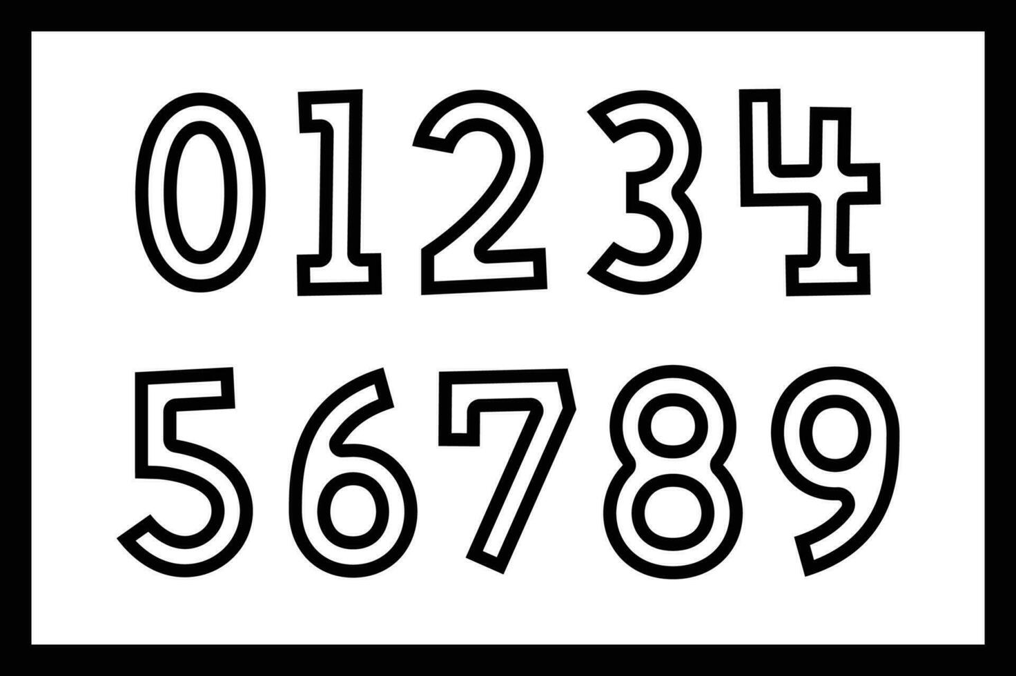 Versatile Collection of Kids Choice Numbers for Various Uses vector
