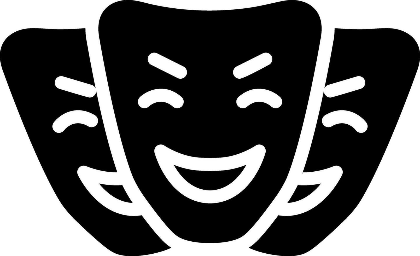 solid icon for comedy vector