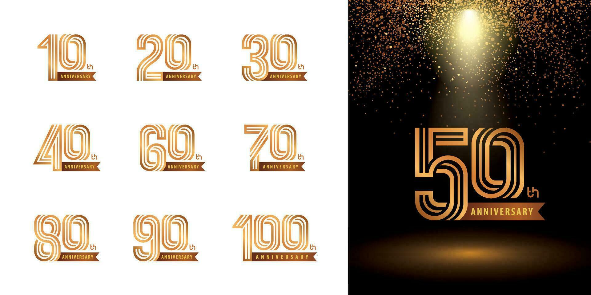 Set of Anniversary logotype design, Celebrate Anniversary Logo vector