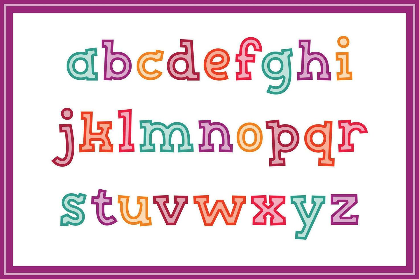 Versatile Collection of Kids Choice Alphabet Letters for Various Uses vector