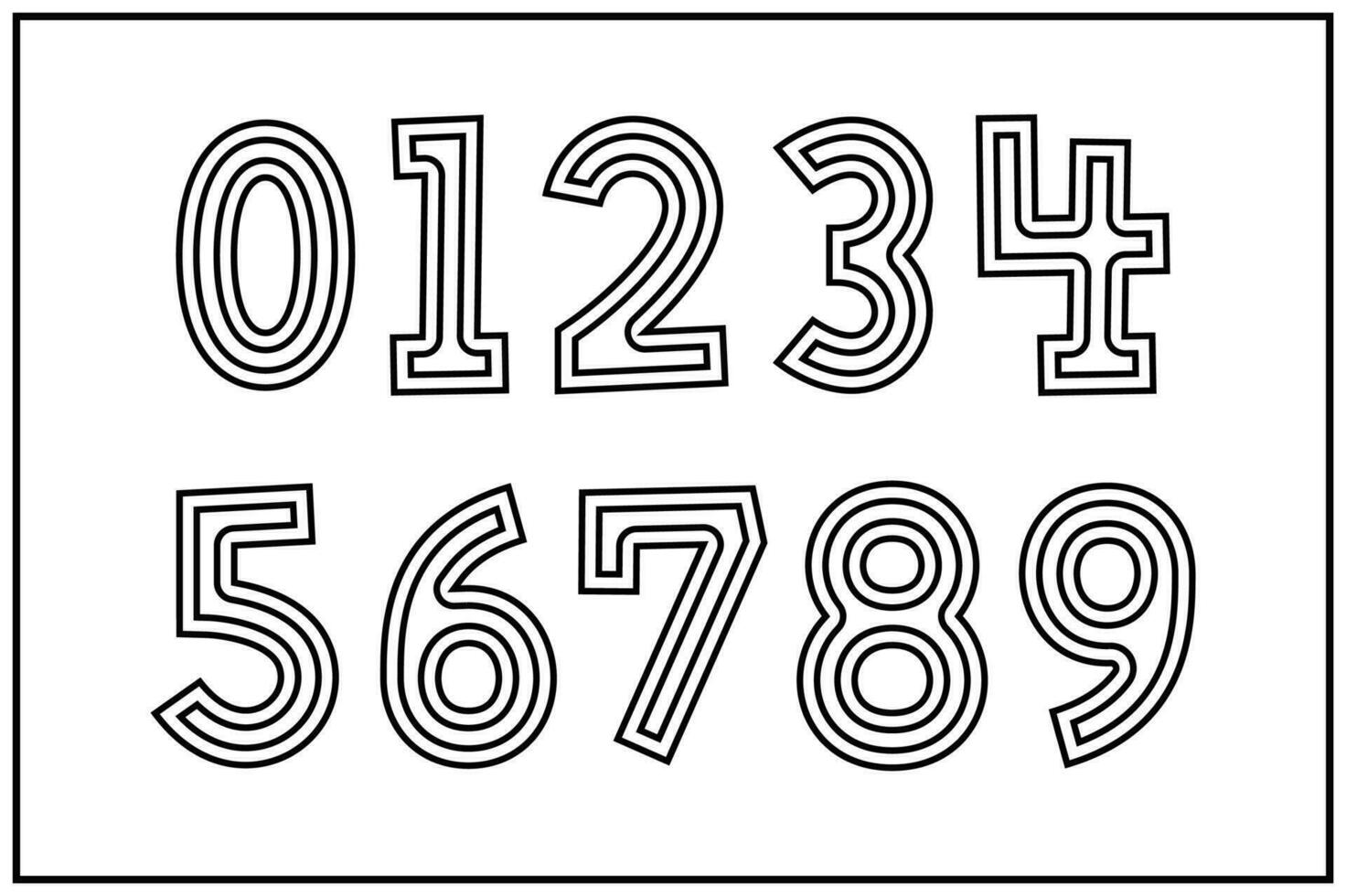 Versatile Collection of Kids Choice Numbers for Various Uses vector