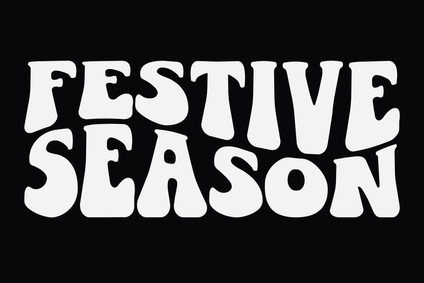 festivo temporada gracioso maravilloso ondulado Navidad camiseta diseño vector