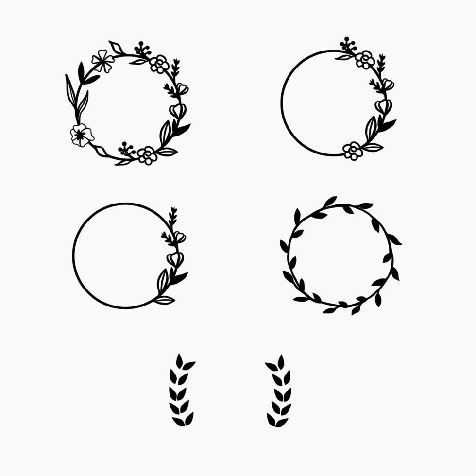 gratis vector de circular flores marco para texto decoración