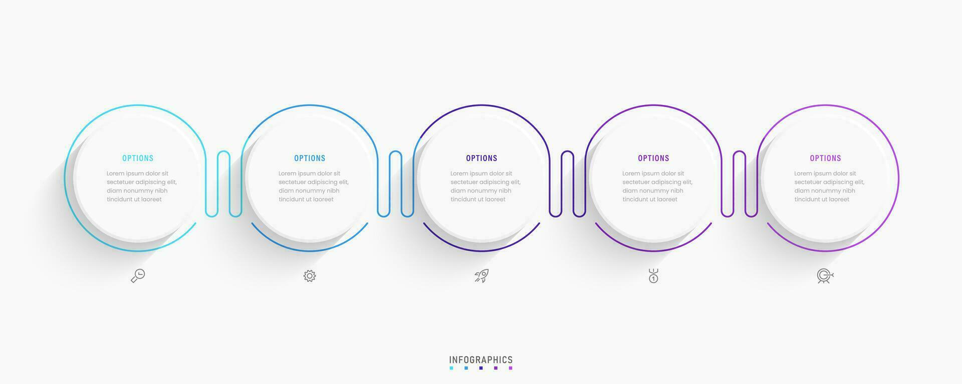 Vector Infographic label design template with icons and 5 options or steps. Can be used for process diagram, presentations, workflow layout, banner, flow chart, info graph.