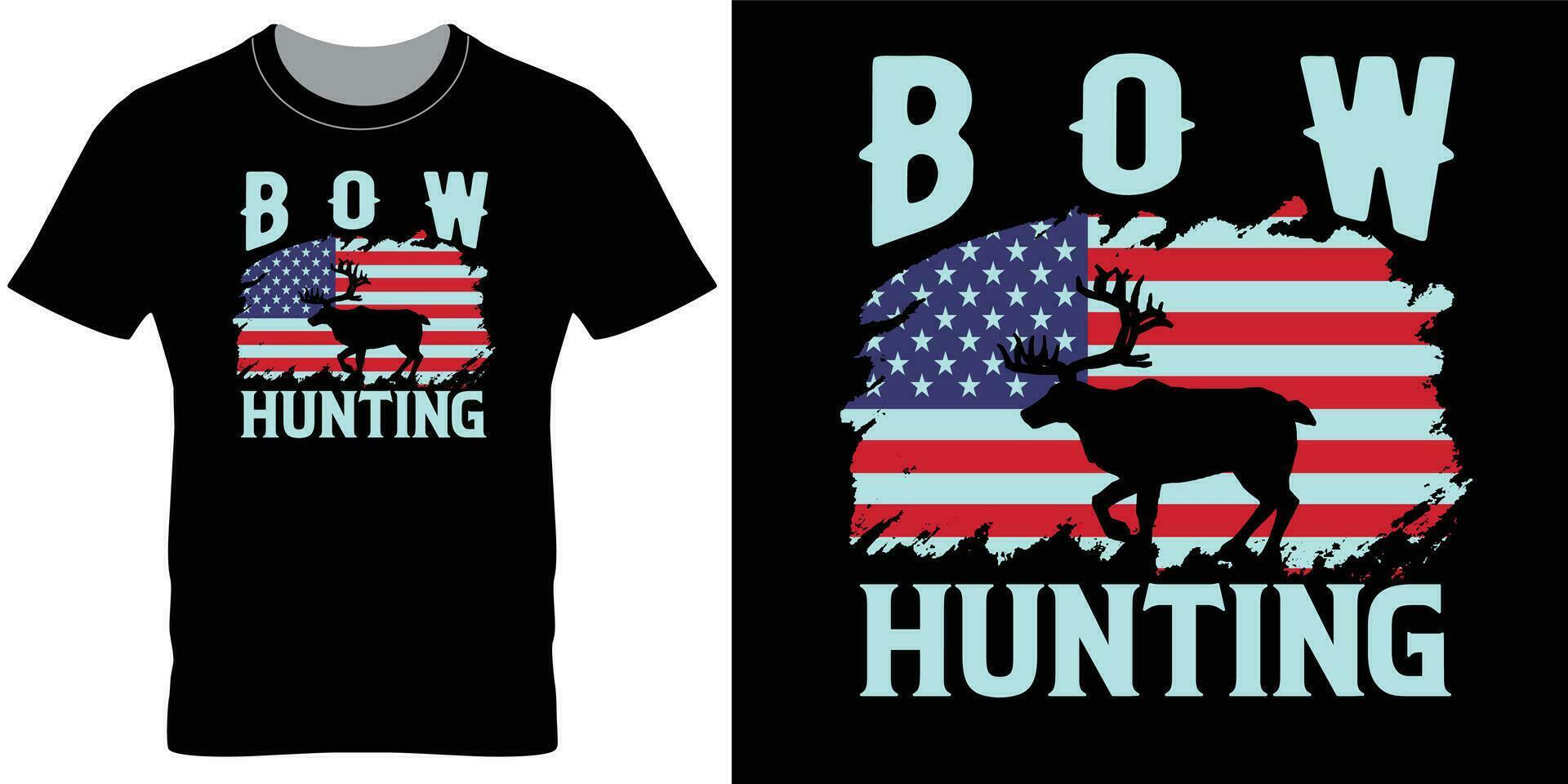 Bow hunting a t-shirt print design vector