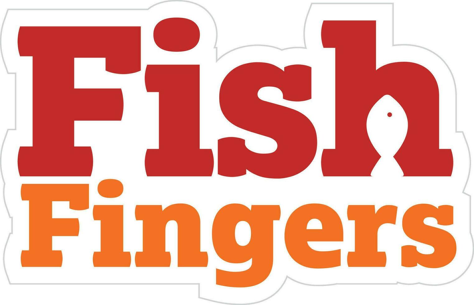 Fish Finger Logo Design vector