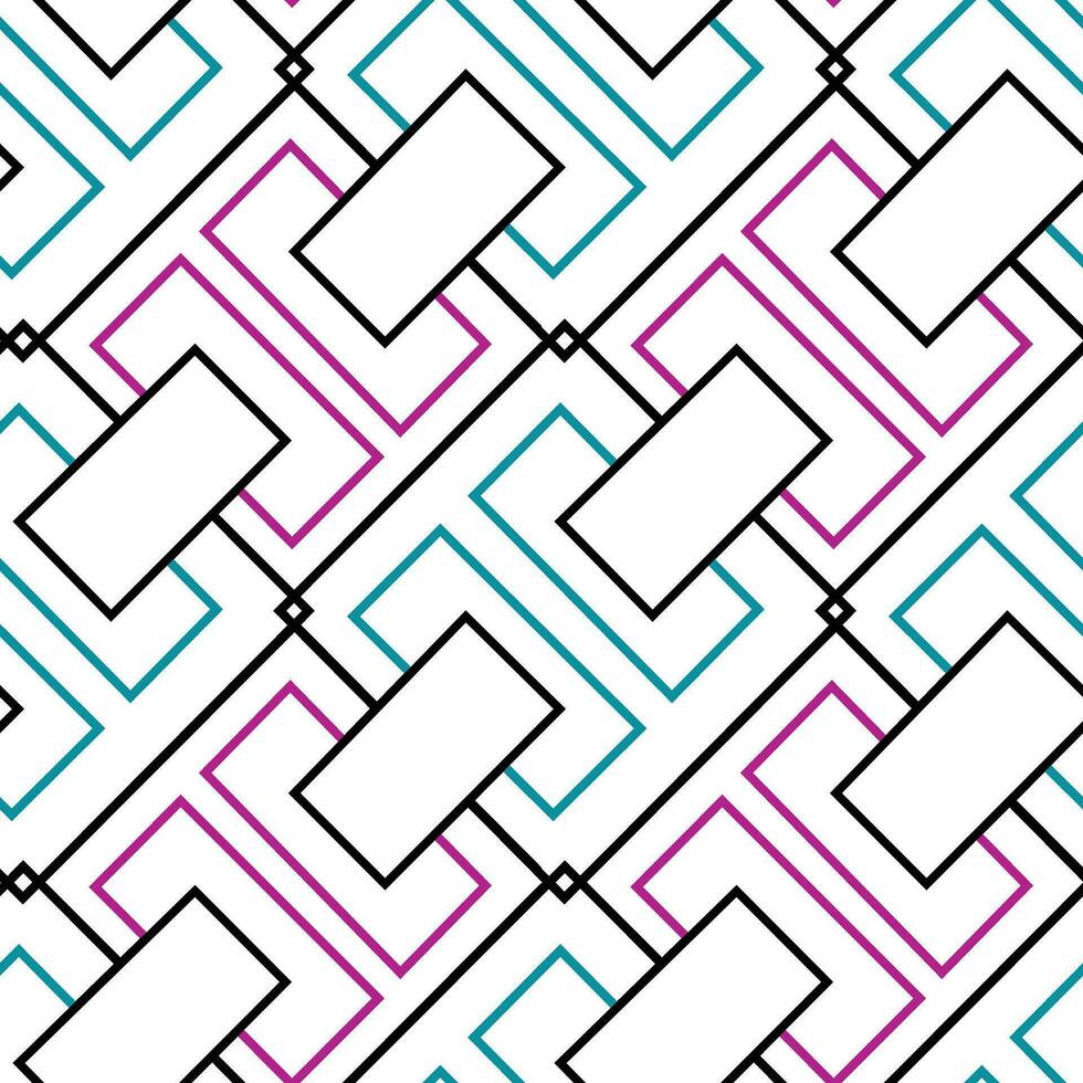 Vector seamless pattern. Modern stylish texture. Geometric striped ornament. Monochrome linear braids, Tiles pattern.
