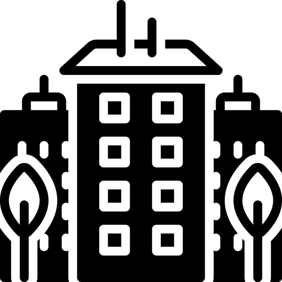 solid icon for downtown vector