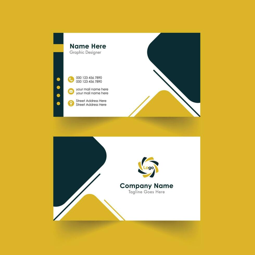 Modern creative Visiting card design template. Free Vector