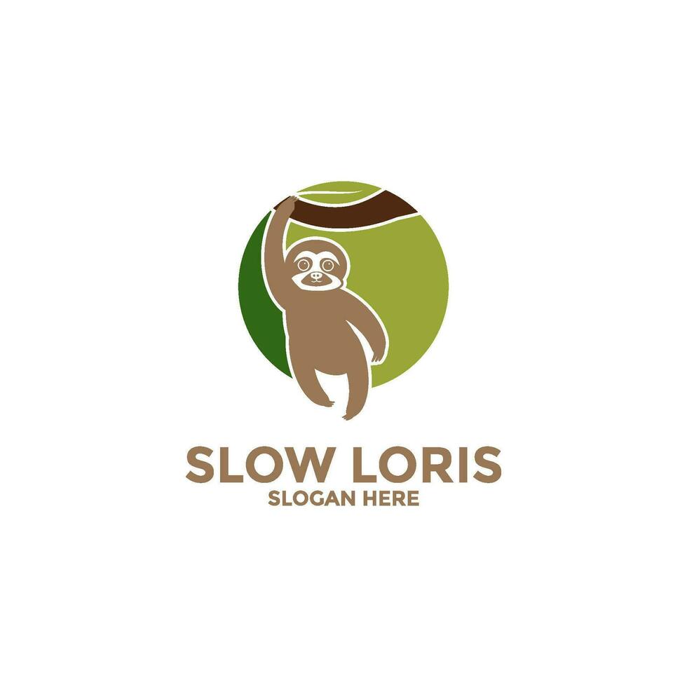 Loris logo vector icon, Slow Loris Logo company, kukang or loris vector logo template