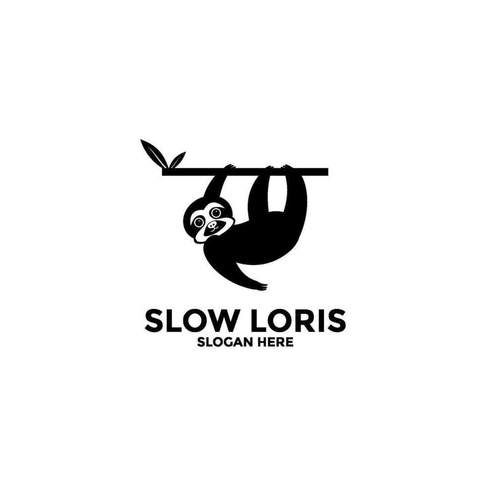 Loris logo vector icon, Slow Loris Logo company, kukang or loris vector logo template